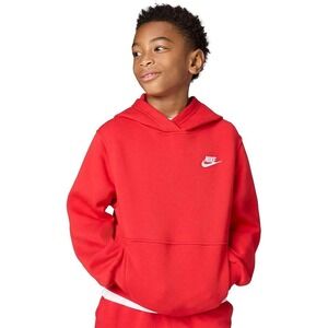 Nike Sportswear Club Fleece Kids Hoodie University Red Small